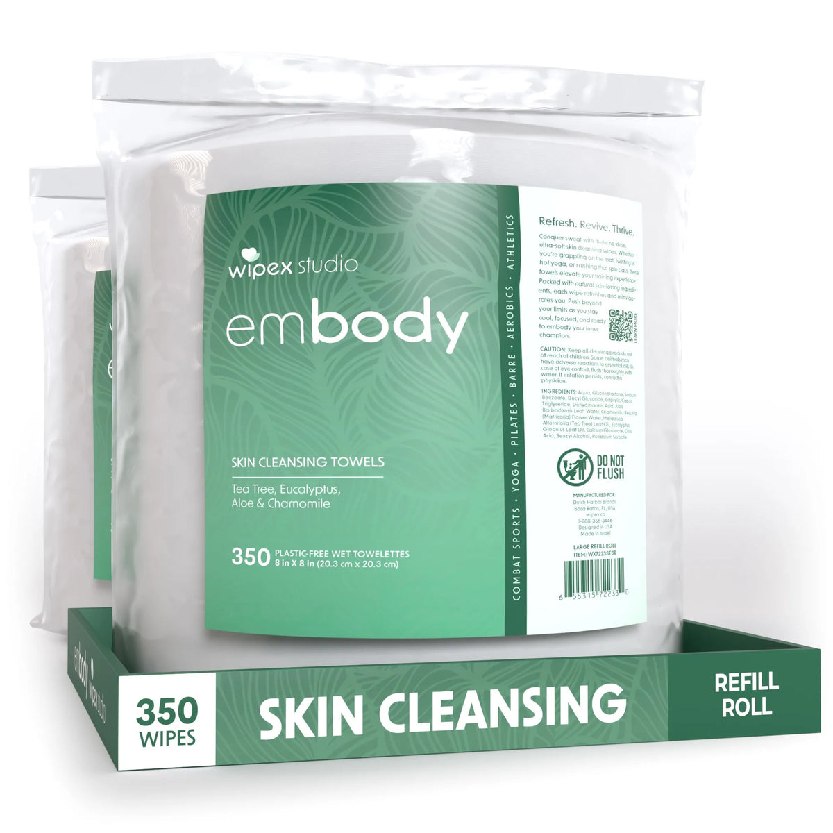 Embody® Natural Body Wipes 350ct Mega Roll | Premium Hygiene for Active Lifestyles