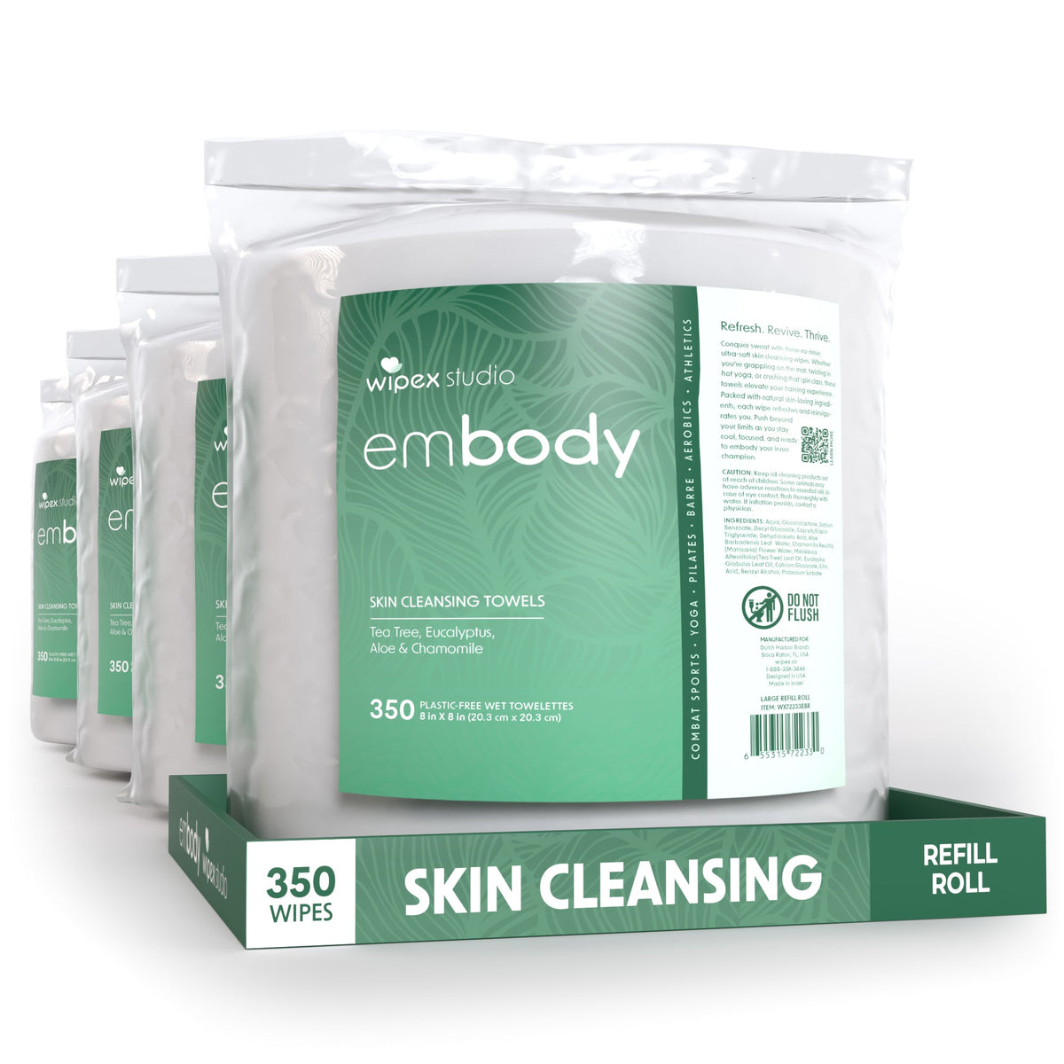 Embody® Natural Body Wipes 350ct Mega Roll | Premium Hygiene for Active Lifestyles