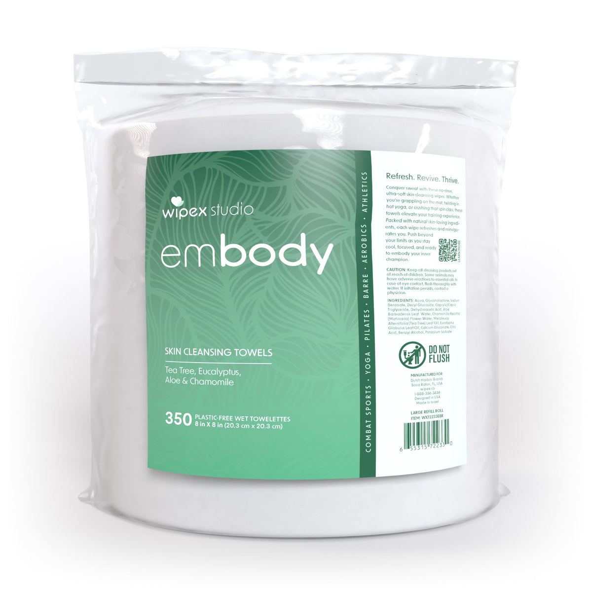 Embody® Natural Body Wipes 350ct Mega Roll | Premium Hygiene for Active Lifestyles