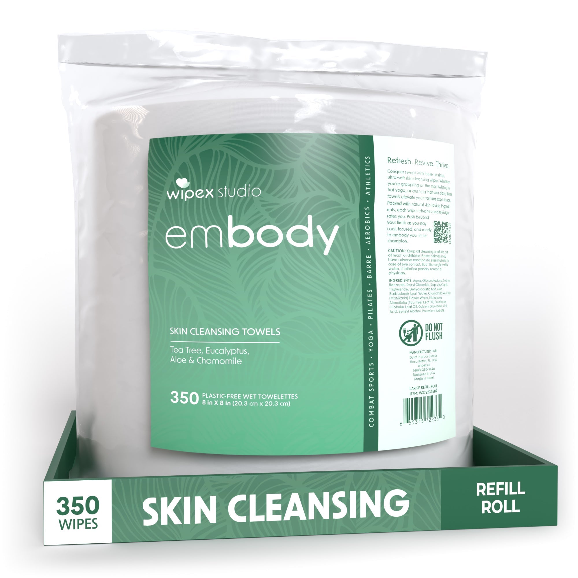 Embody® Natural Body Wipes 350ct Mega Roll | Premium Hygiene for Active Lifestyles