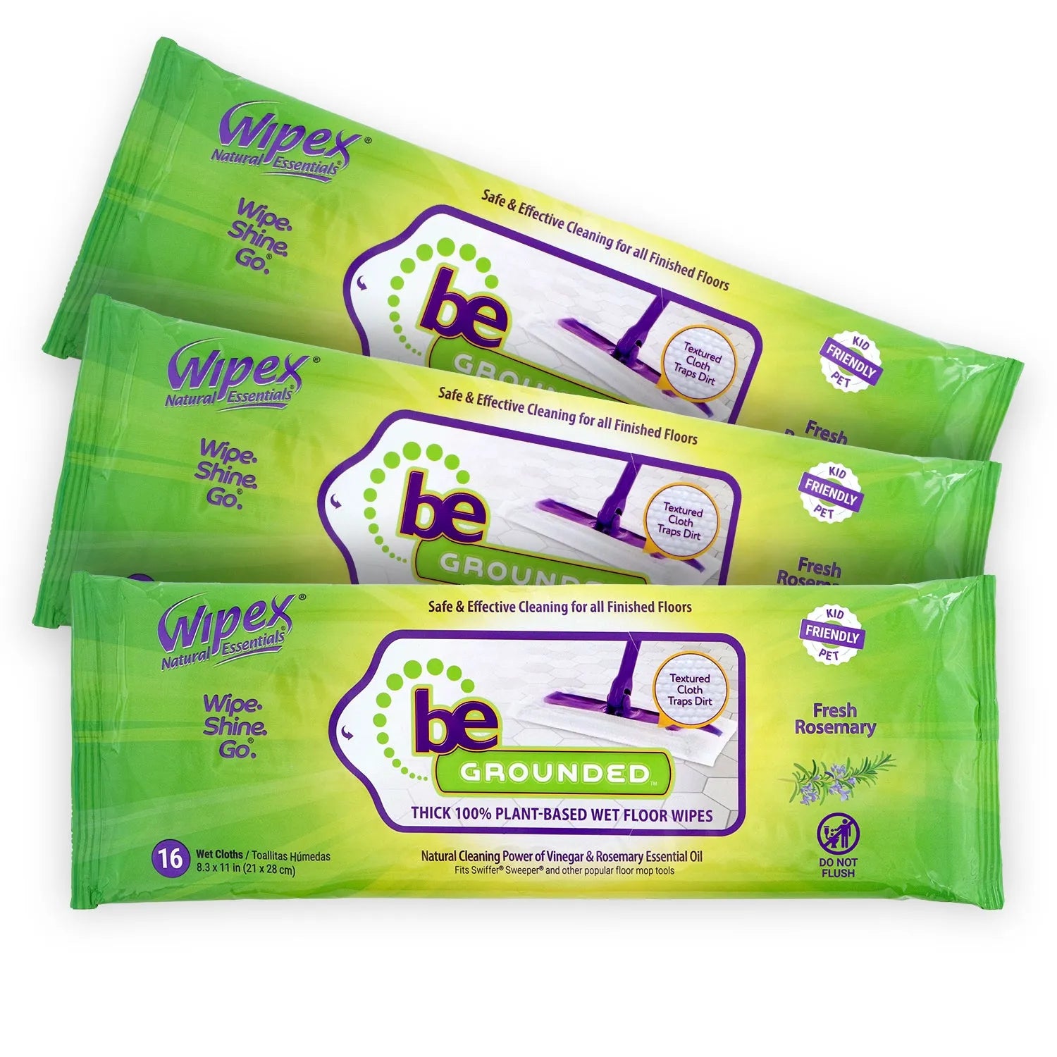 Natural Floor Cleaning Pads | Plant-Based Floor Wipes with Rosemary