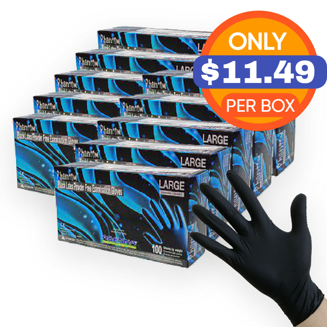 Disposable Black Nitrile Gloves PowderFree, NonLatex Industrial and