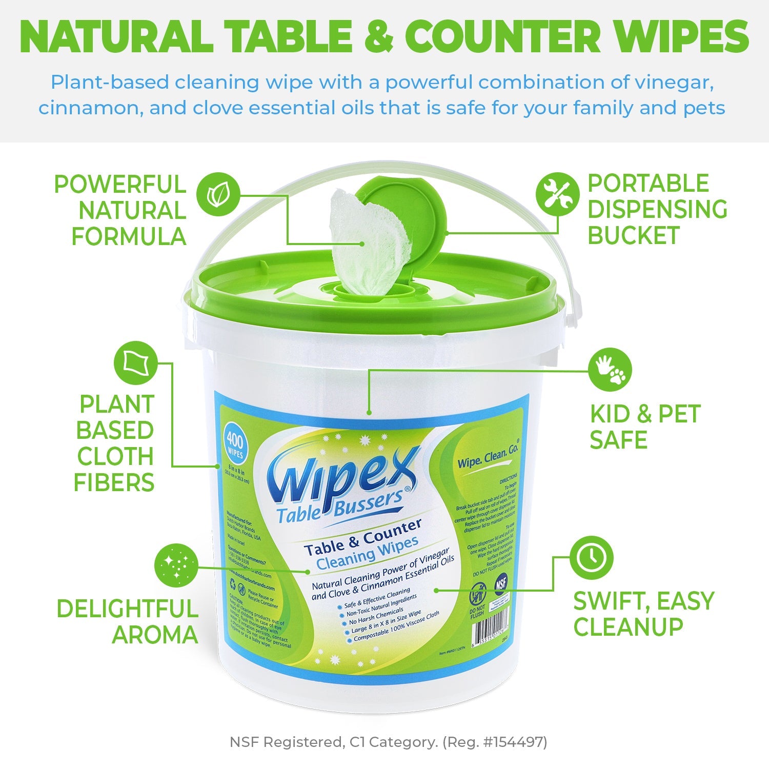 Plant-Based Home Cleaning Full Set | Wipes for Surfaces, Screens, & Floors