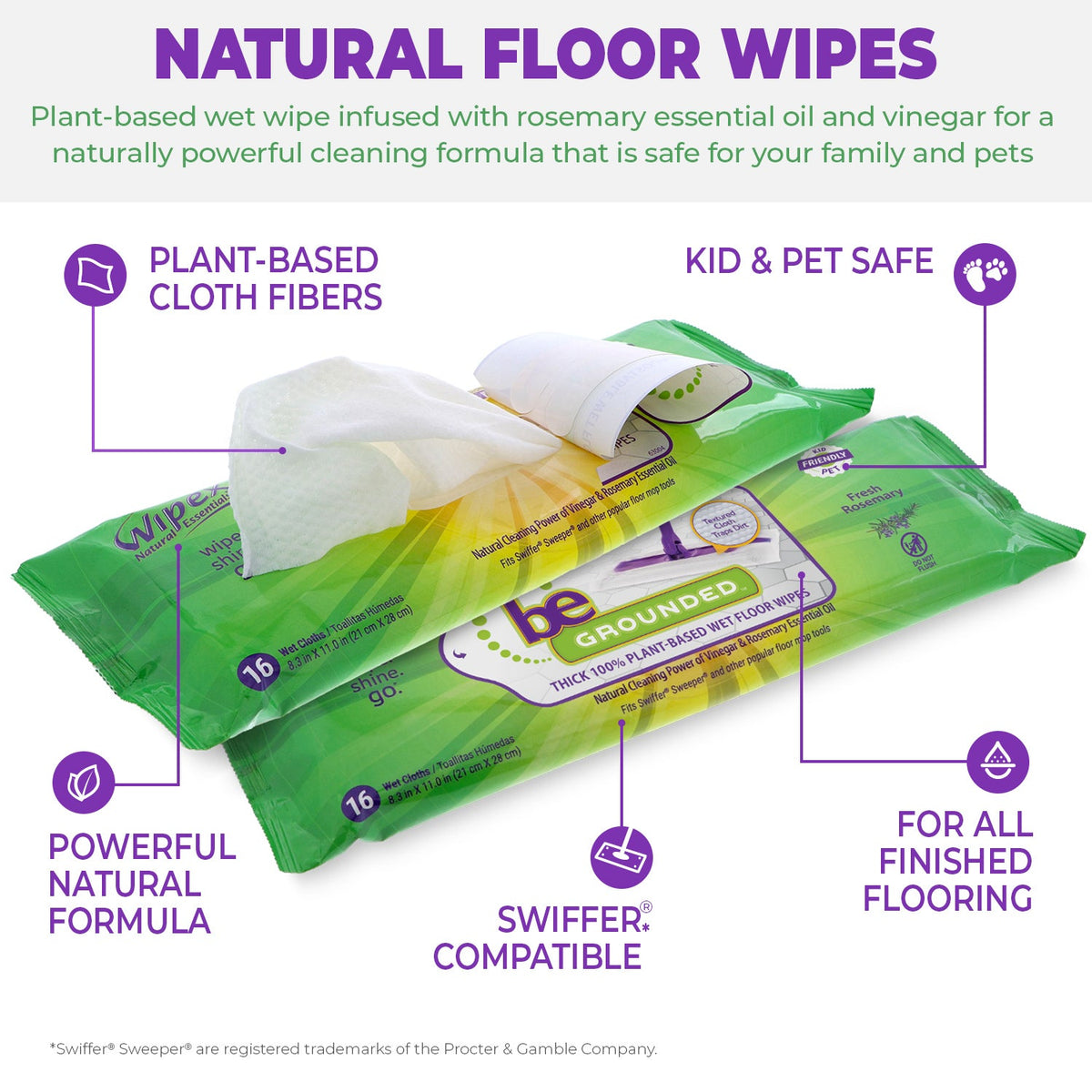 Plant-Based Home Cleaning Full Set | Wipes for Surfaces, Screens, & Floors