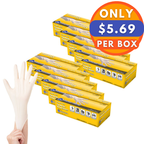 ADVANCE Stretch Vinyl Gloves - Powder Free, 1,000 Gloves