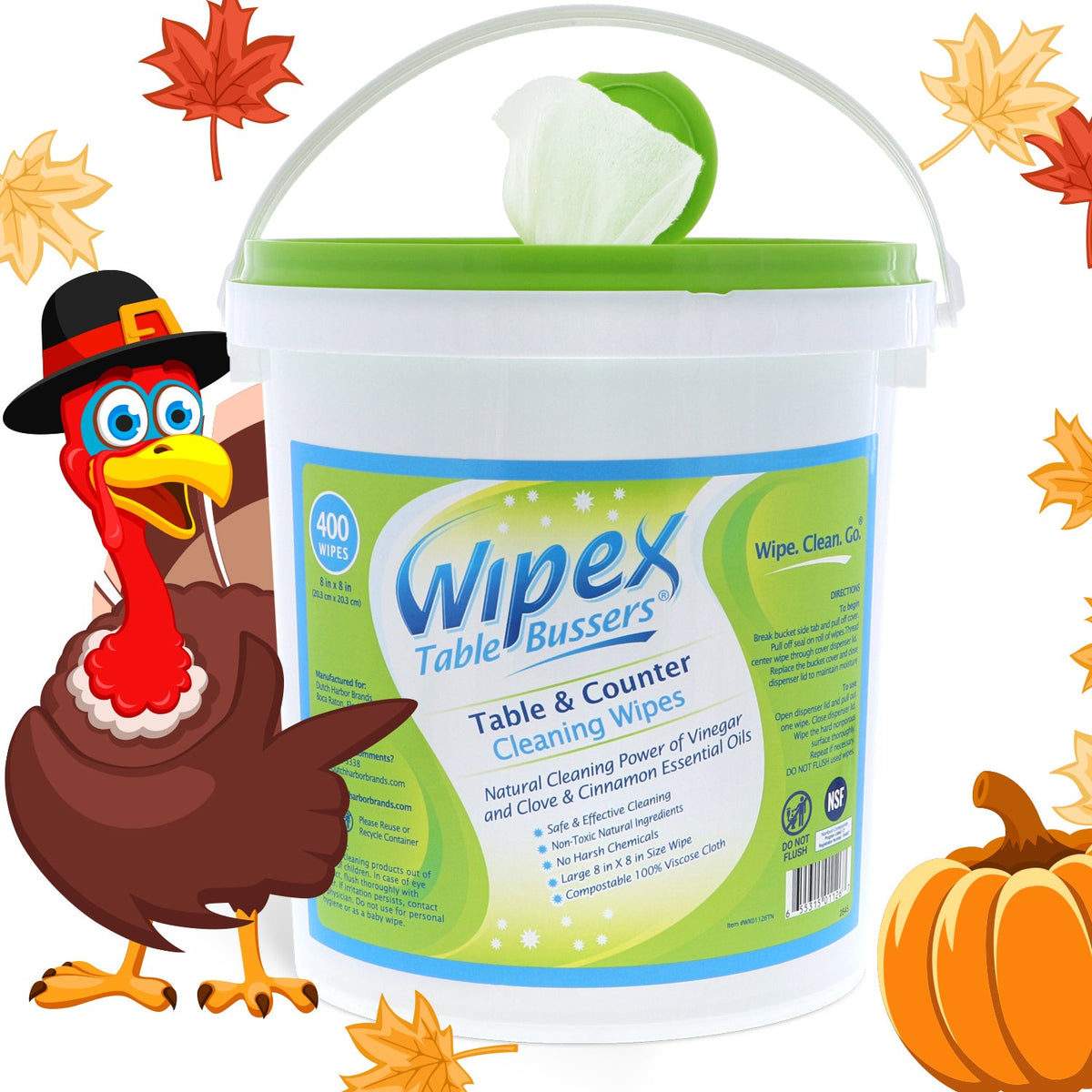 Table Bussers® Plant-Based All-Purpose Cleaning Wipes | Autumn-Scented