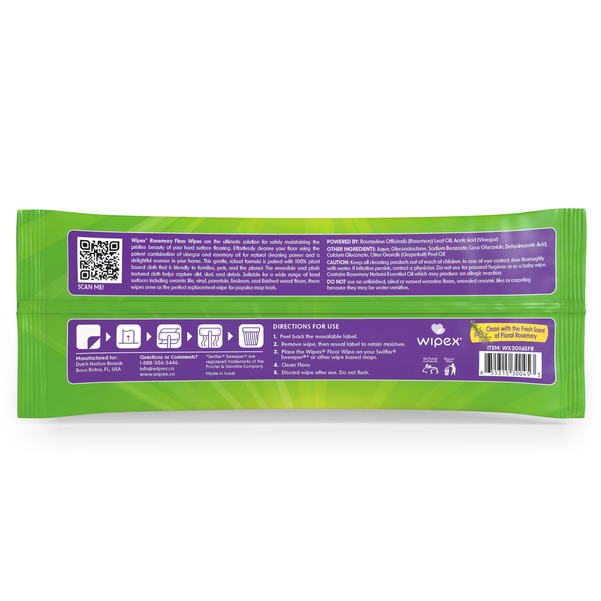 Natural Floor Cleaning Pads | Plant-Based Floor Wipes with Rosemary