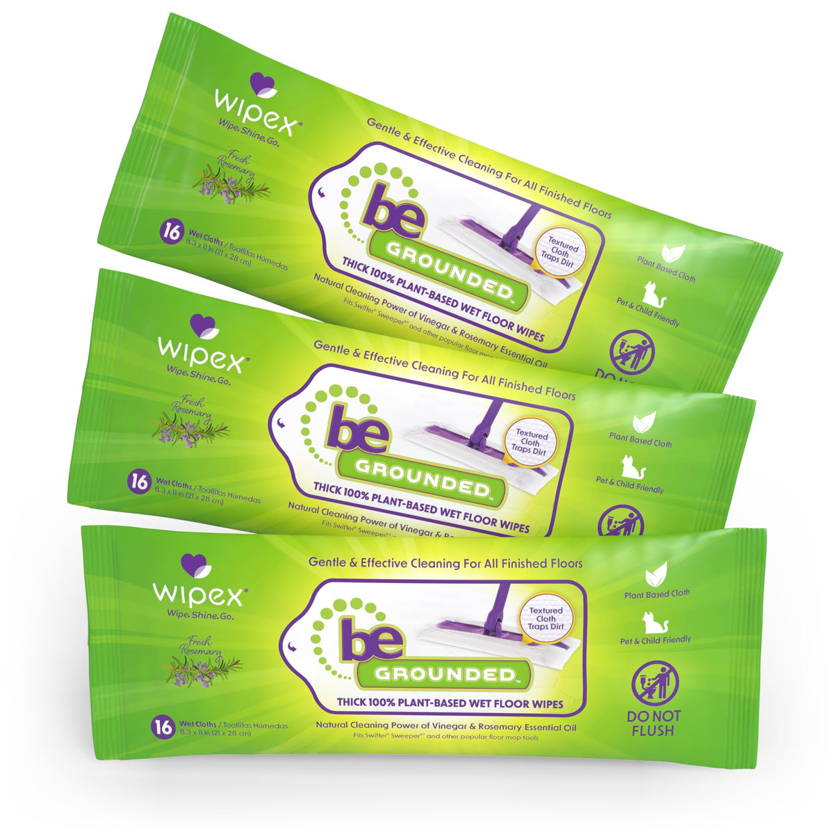 Natural Floor Cleaning Pads | Plant-Based Floor Wipes with Rosemary