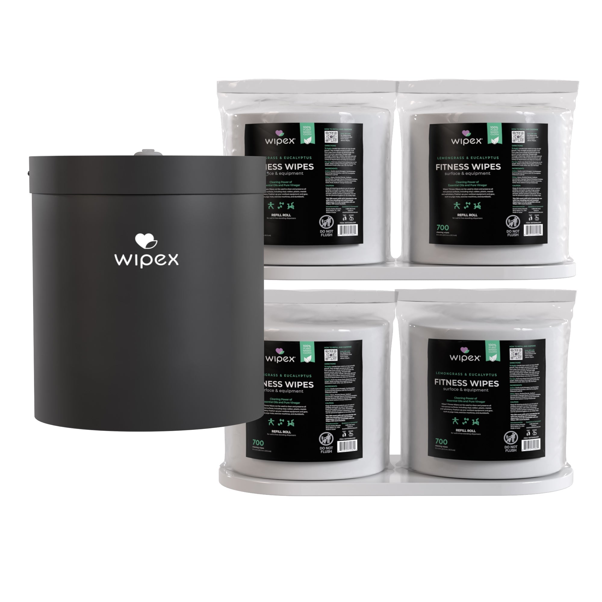 Wipex 700 Plant-Based Gym Wipes Bulk Refill Roll | Natural Fitness Equipment Wipes