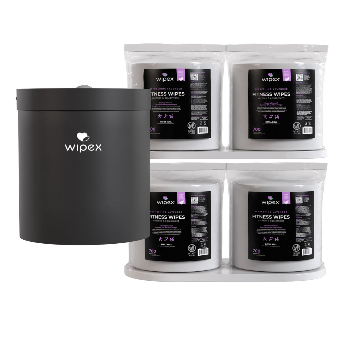 Wipex 700 Plant-Based Gym Wipes Bulk Refill Roll | Natural Fitness Equipment Wipes