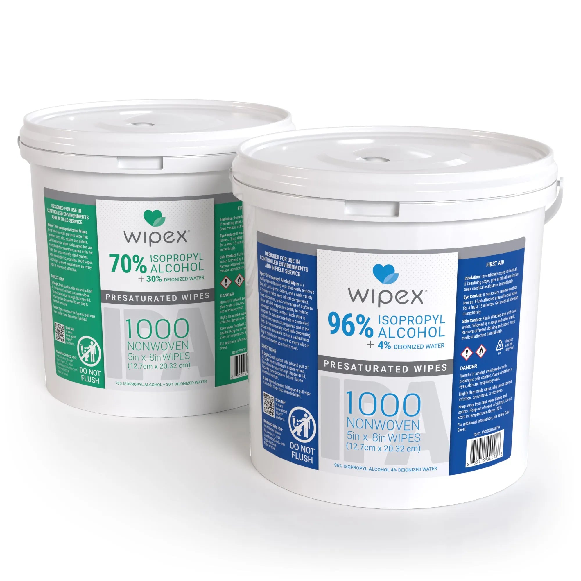 Wipex Bulk Isopropyl Alcohol Wipes – 70% & 96% | 1000ct Bucket