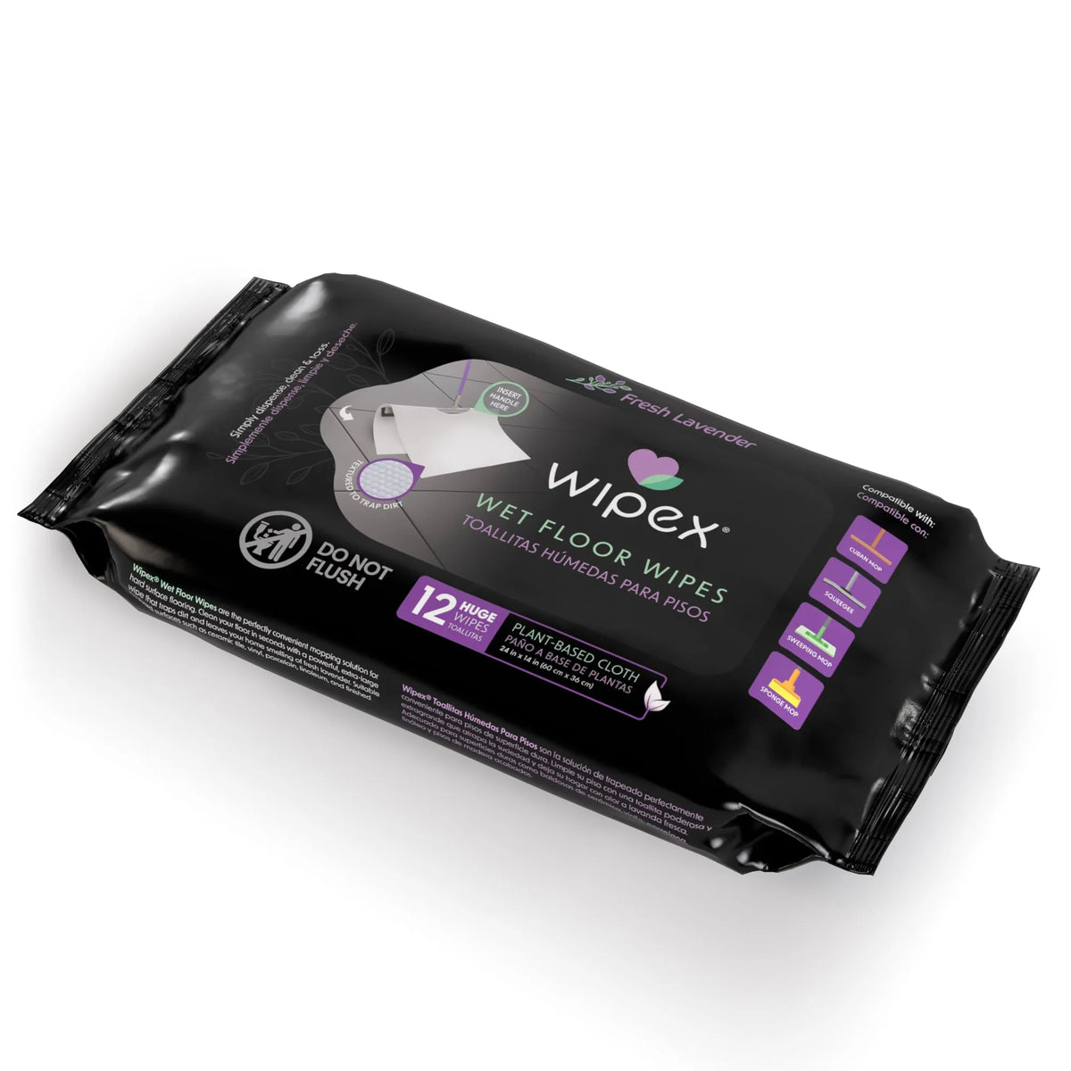 Wipex Earth-Friendly XL Wet Mop Wipes | Ultimate Plastic-Free Floor Cleaning Pads