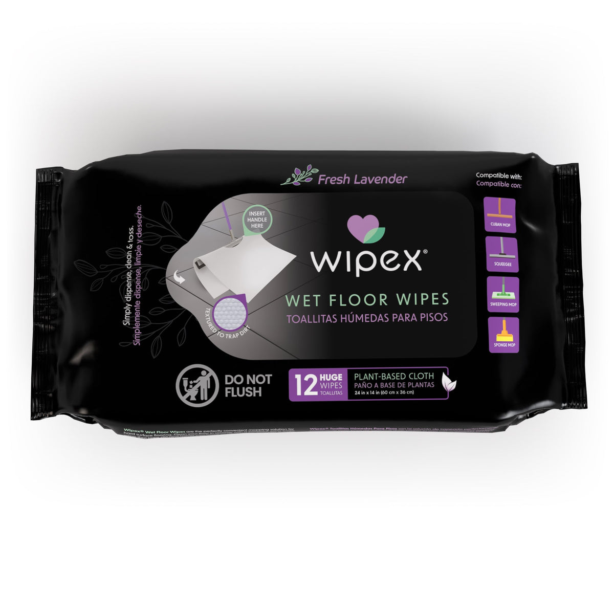 Wipex Earth-Friendly XL Wet Mop Wipes | Ultimate Plastic-Free Floor Cleaning Pads