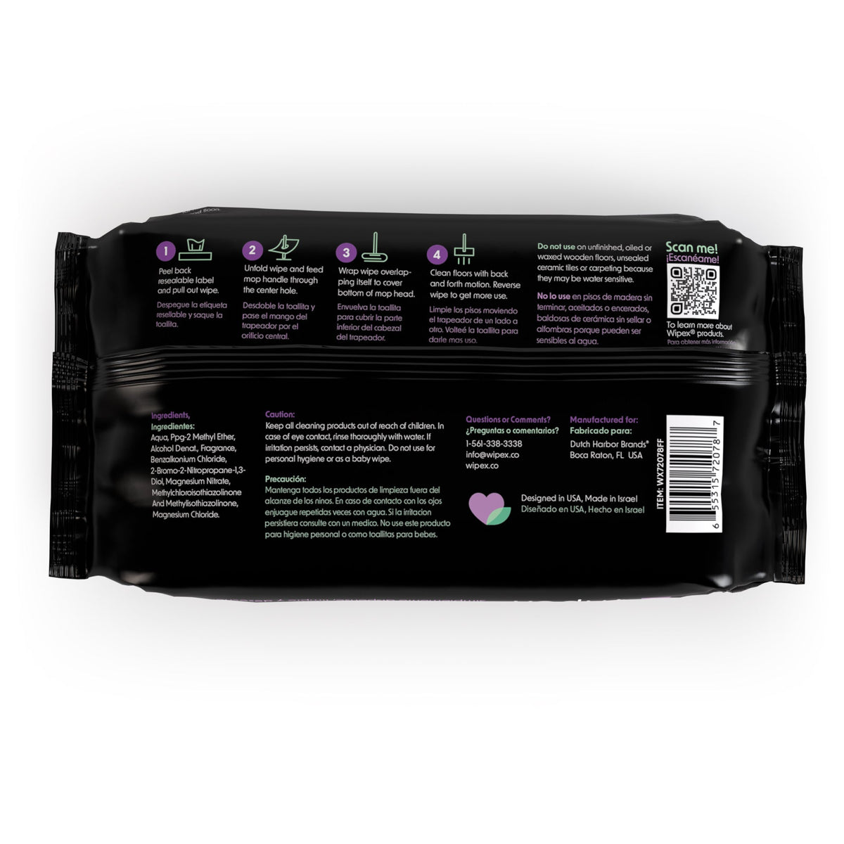 Wipex Earth-Friendly XL Wet Mop Wipes | Ultimate Plastic-Free Floor Cleaning Pads