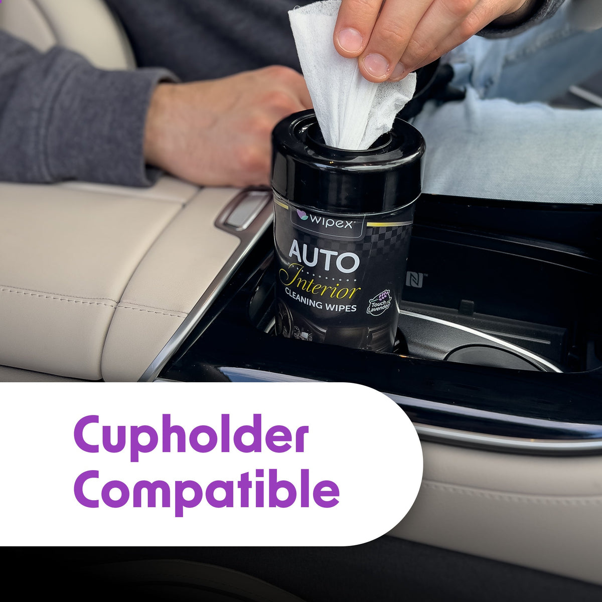 Wipex® Lavender Auto Cleaning Wipes | Plastic-Free Natural Car Wipes