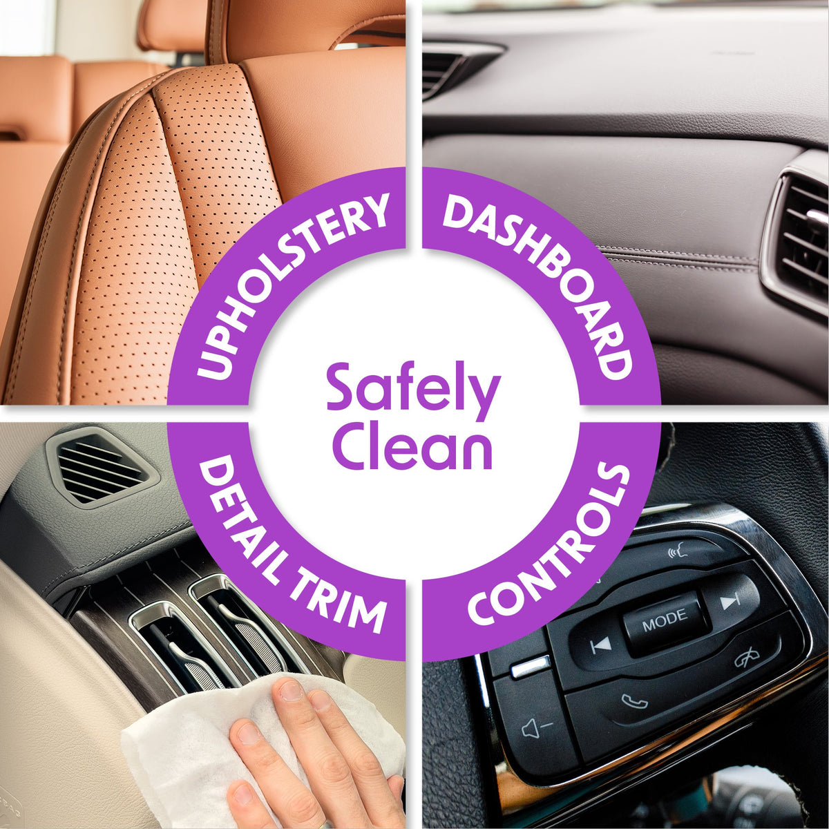Wipex® Lavender Auto Cleaning Wipes | Plastic-Free Natural Car Wipes
