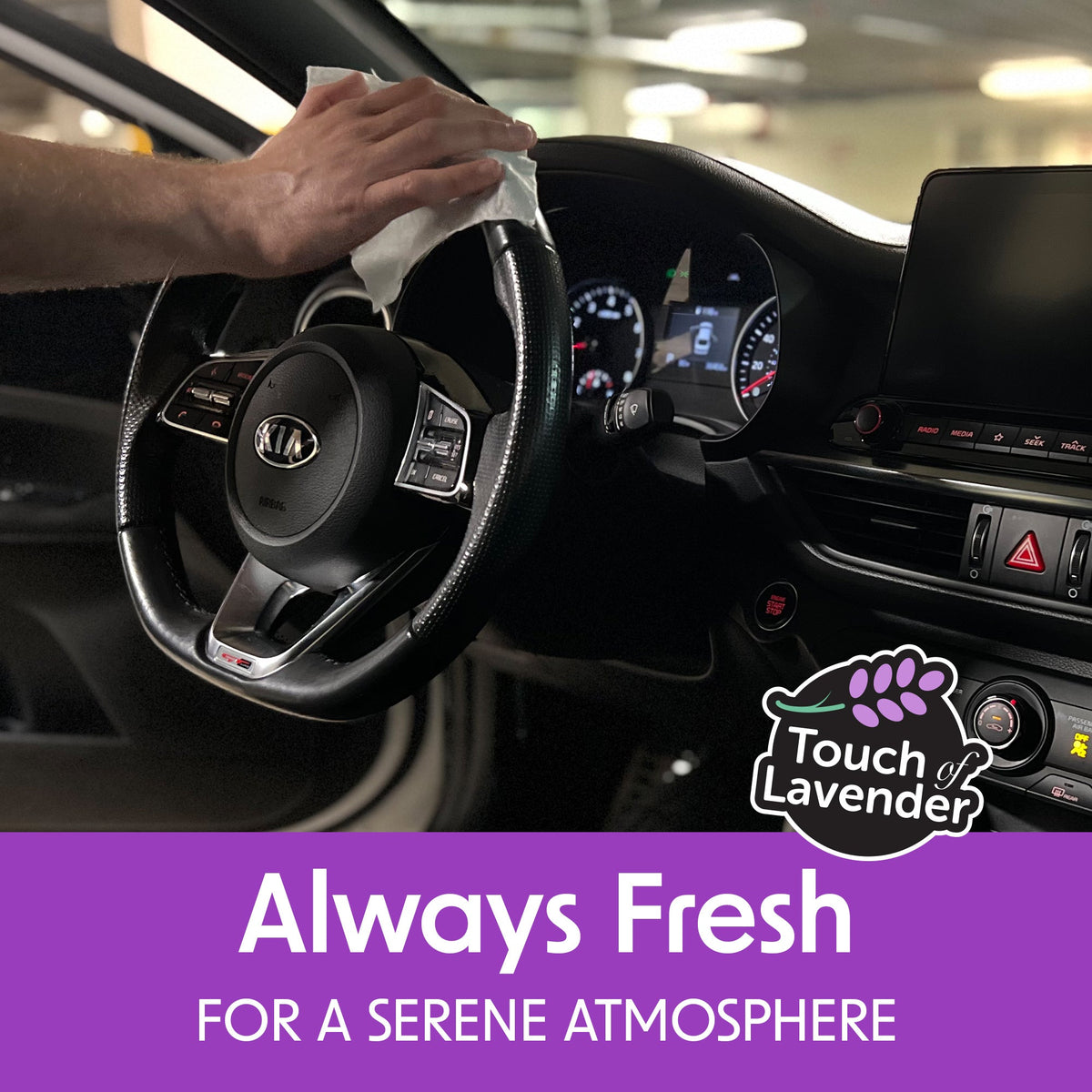 Wipex® Lavender Auto Cleaning Wipes | Plastic-Free Natural Car Wipes
