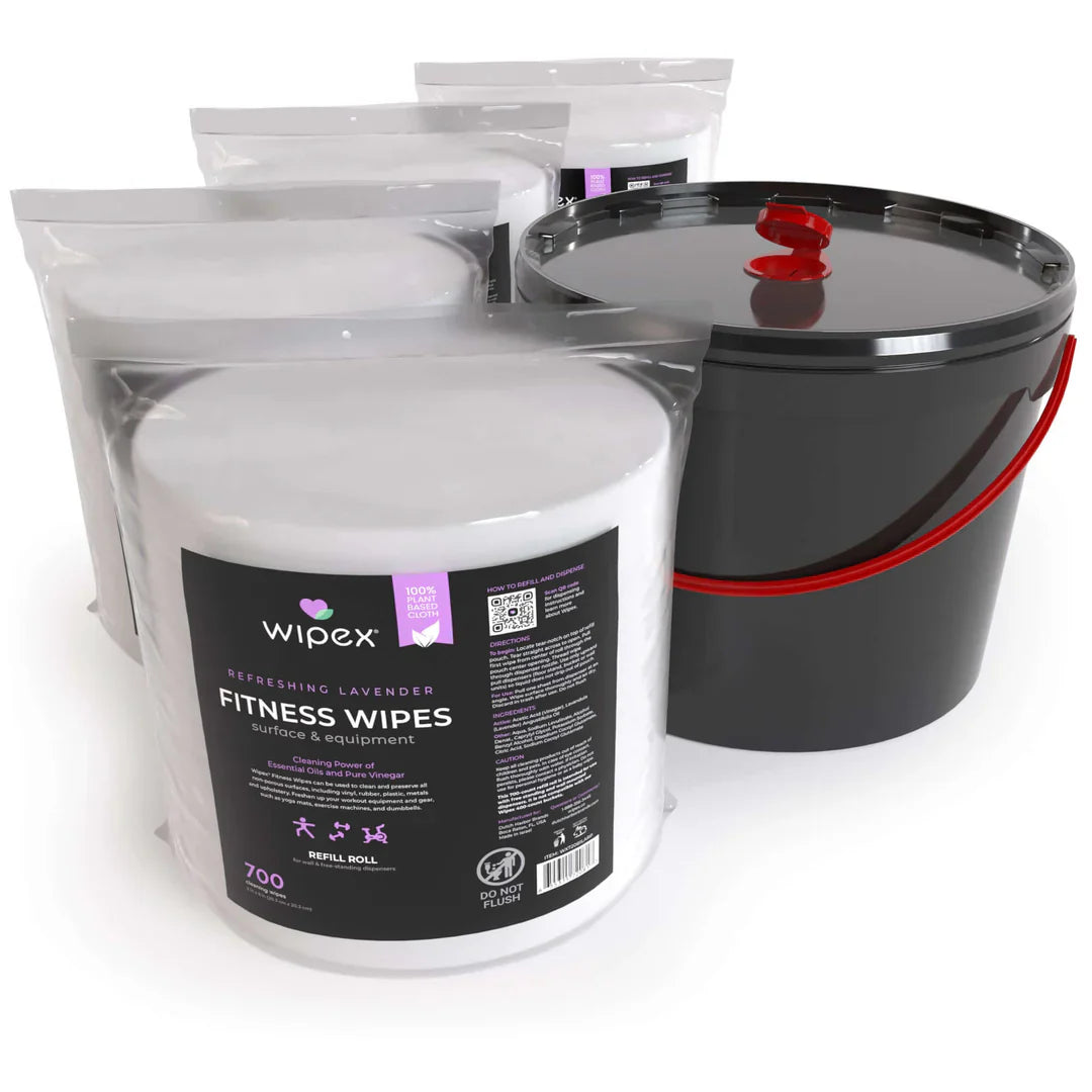 Wipex Natural Fitness Equipment Wipes 700ct Bulk Gym Refill Roll