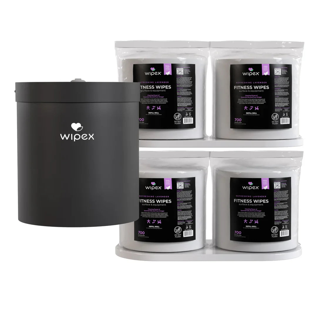 Wipex Natural Fitness Equipment Wipes 700ct Bulk Gym Refill Roll