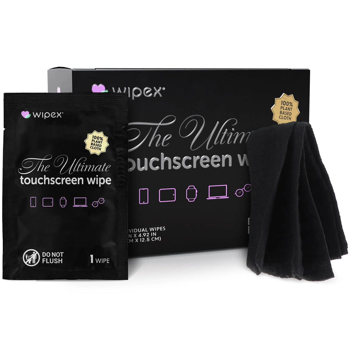 Wipex® Touchscreen Wipes – Plastic-free Screen Cleaning Wipes (24ct Box)