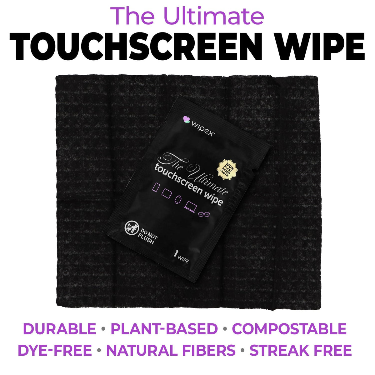 Wipex® Touchscreen Wipes – Plastic-free Screen Cleaning Wipes (24ct Box)