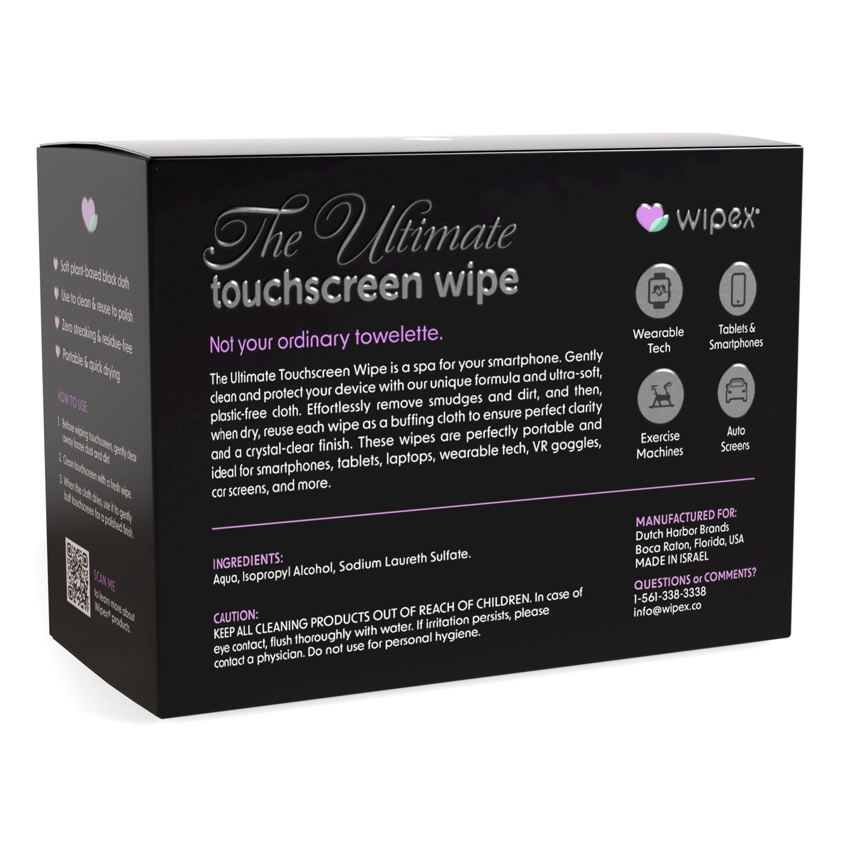Wipex® Touchscreen Wipes – Plastic-free Screen Cleaning Wipes (24ct Box)