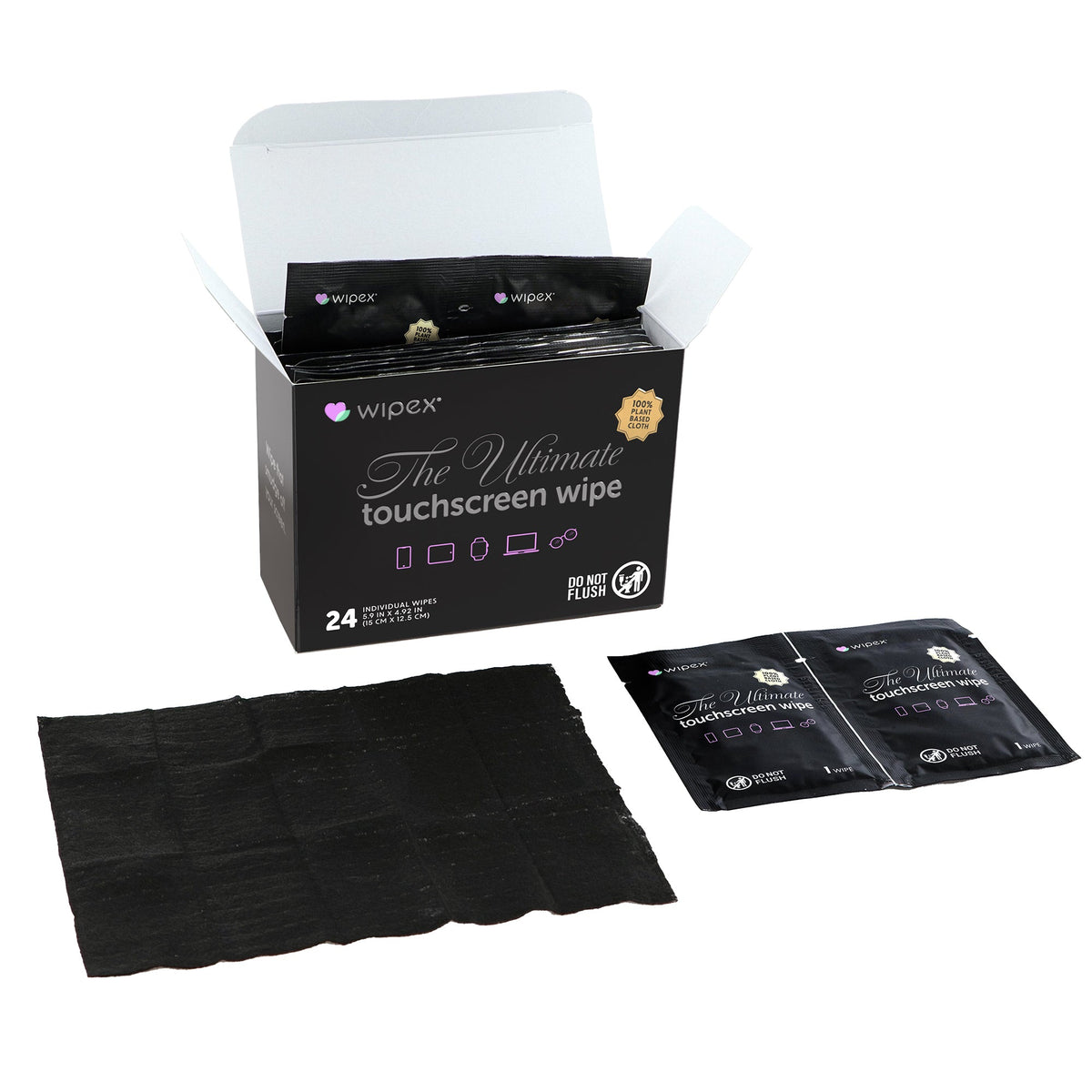Wipex® Touchscreen Wipes – Plastic-free Screen Cleaning Wipes (24ct Box)