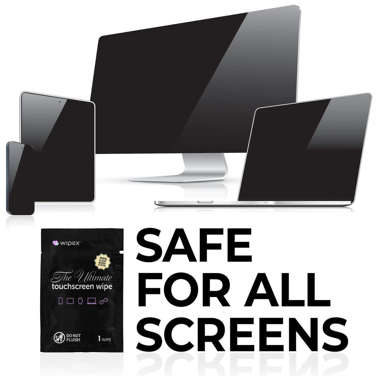 Wipex® Touchscreen Wipes – Plastic-free Screen Cleaning Wipes (24ct Box)