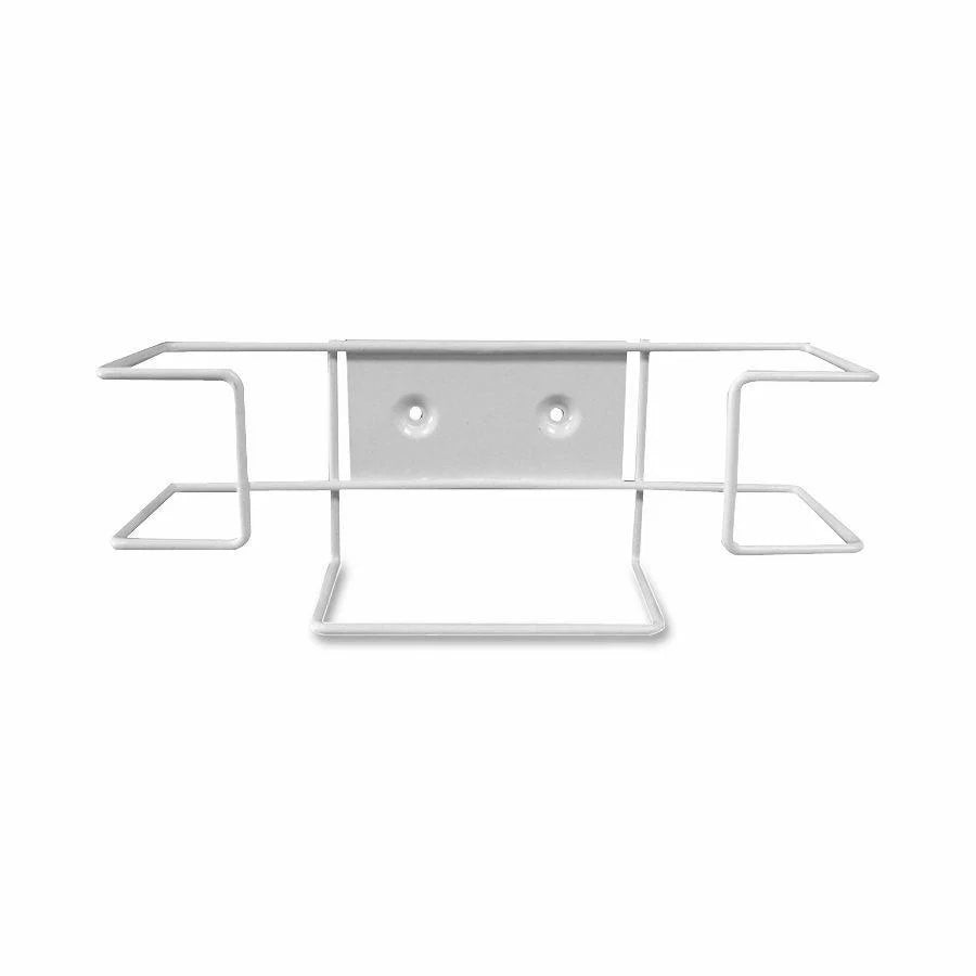 Cottage Dual Wire Glove Box Holder - 3.5" x 11" x 3" x - 1 Each - White