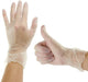 Wearing white gloves in the hands