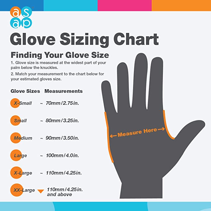 HandCare Black Nitrile Gloves - Exam Grade, Powder Free (6 Mil), 100 Gloves (1 Box)