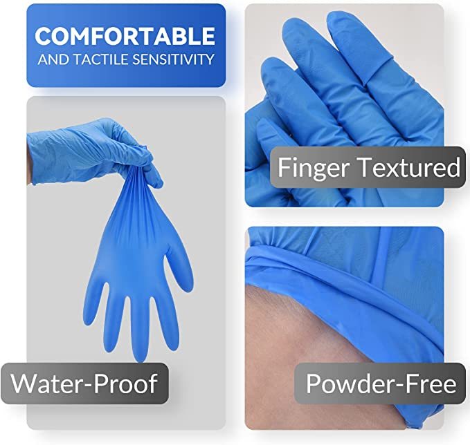 ADVANCE Blue Vinyl Gloves - Powder Free (4 Mil), 1,000 Gloves