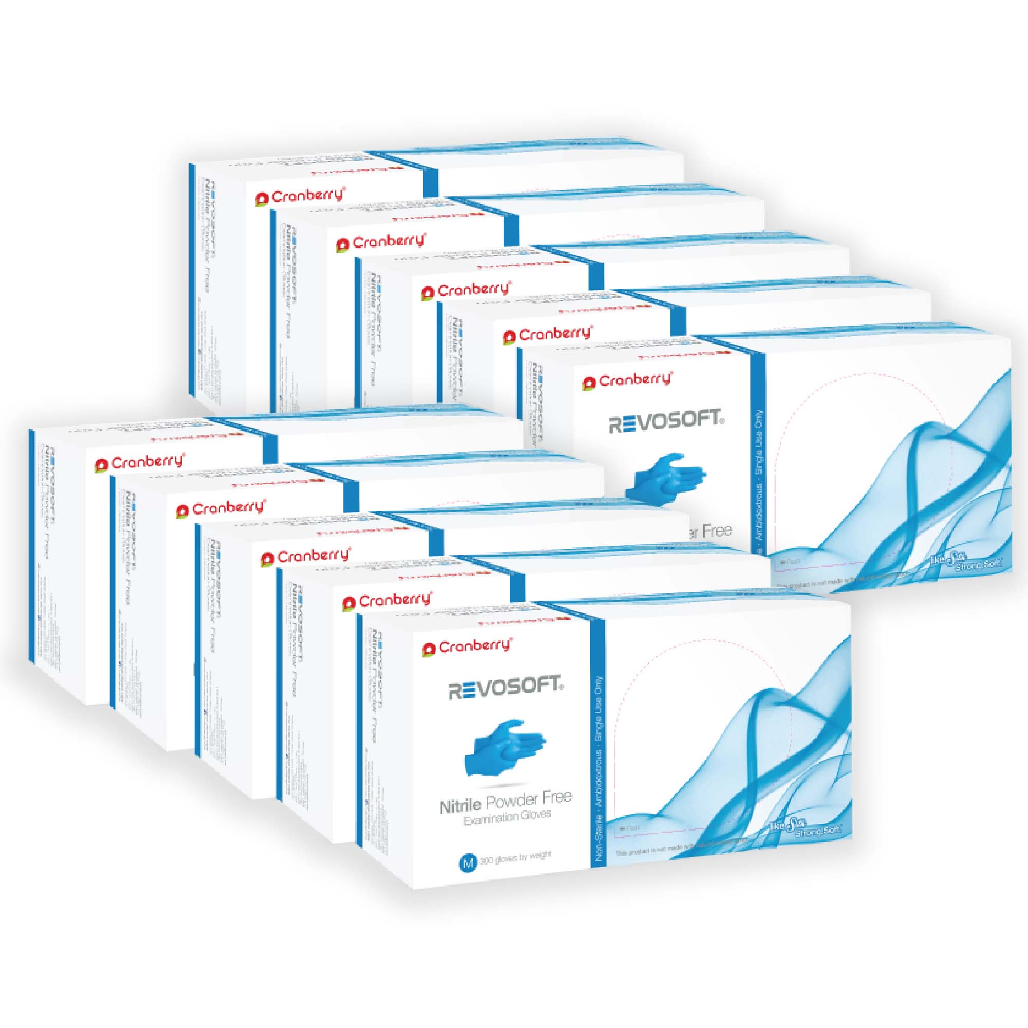 10 Boxes of REVOSOFT Nitrile Powder Free Examination Gloves