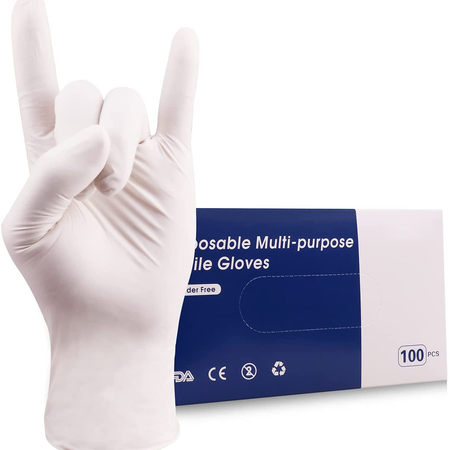 White Nitrile Gloves